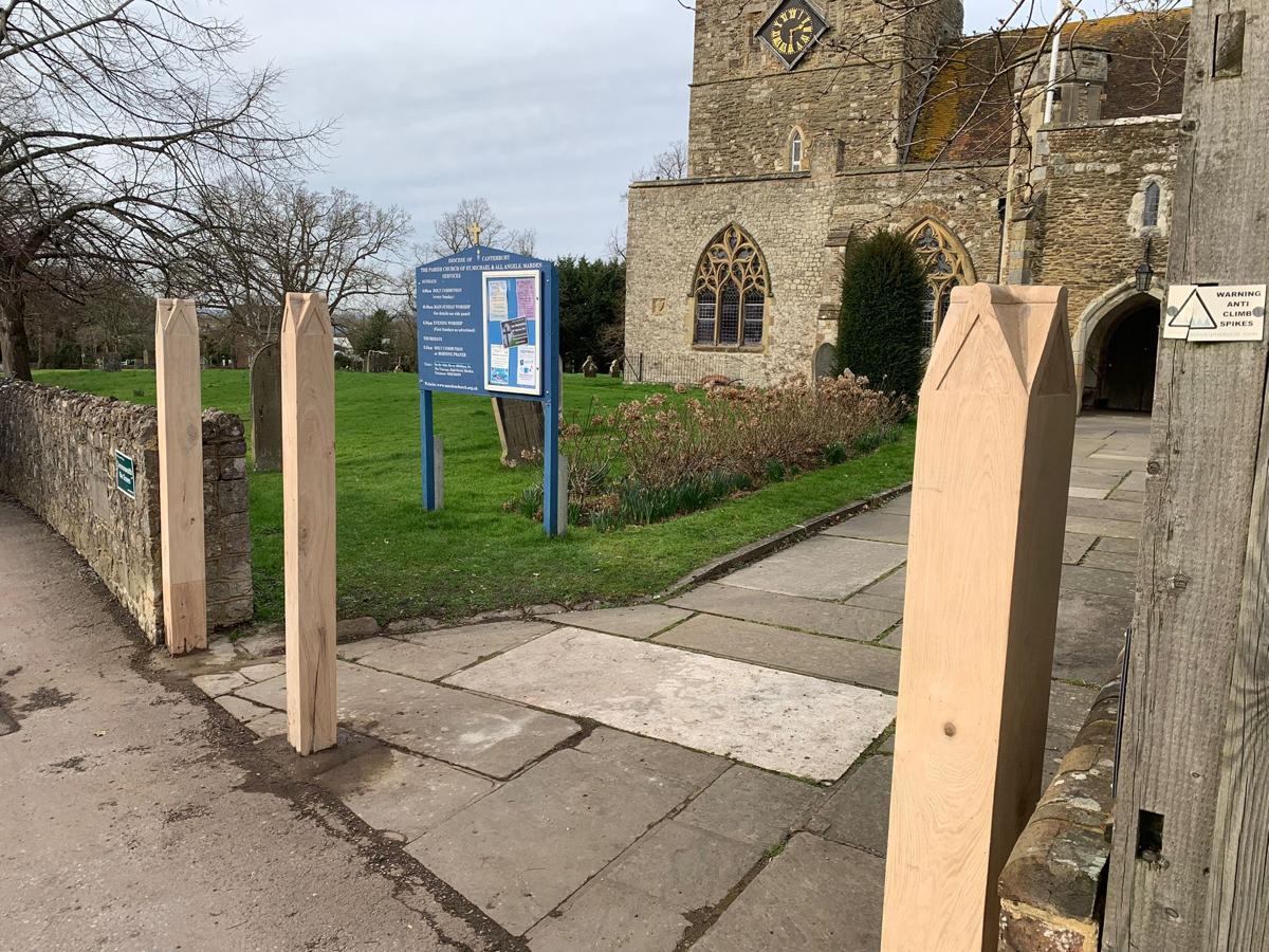 Church gateposts image